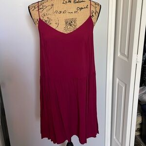 Express dress in burgundy